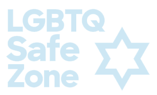 LGBTQ+ Keshet Safe Zone Logo Light Blue